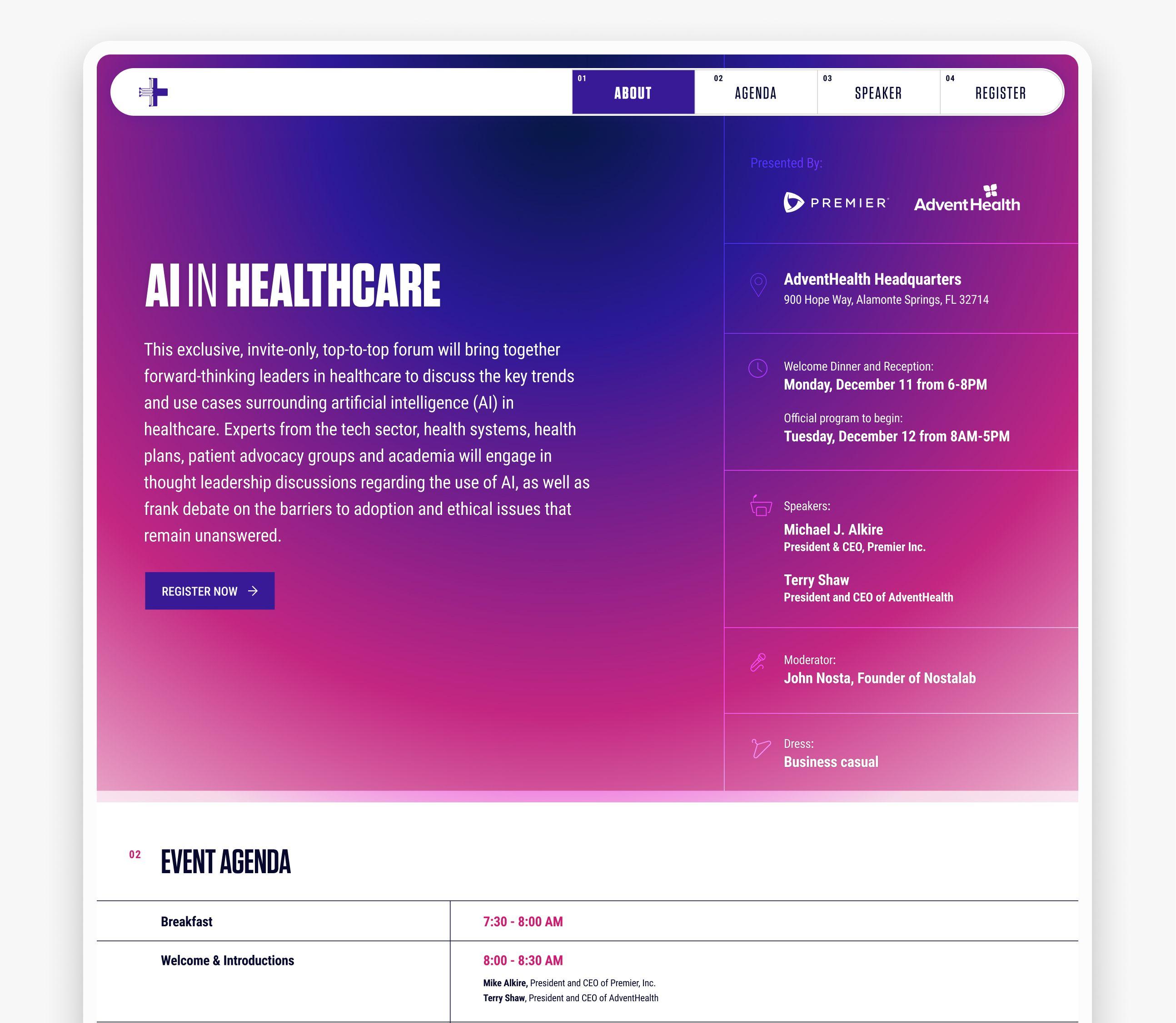 Executive Website Event Ecosystem