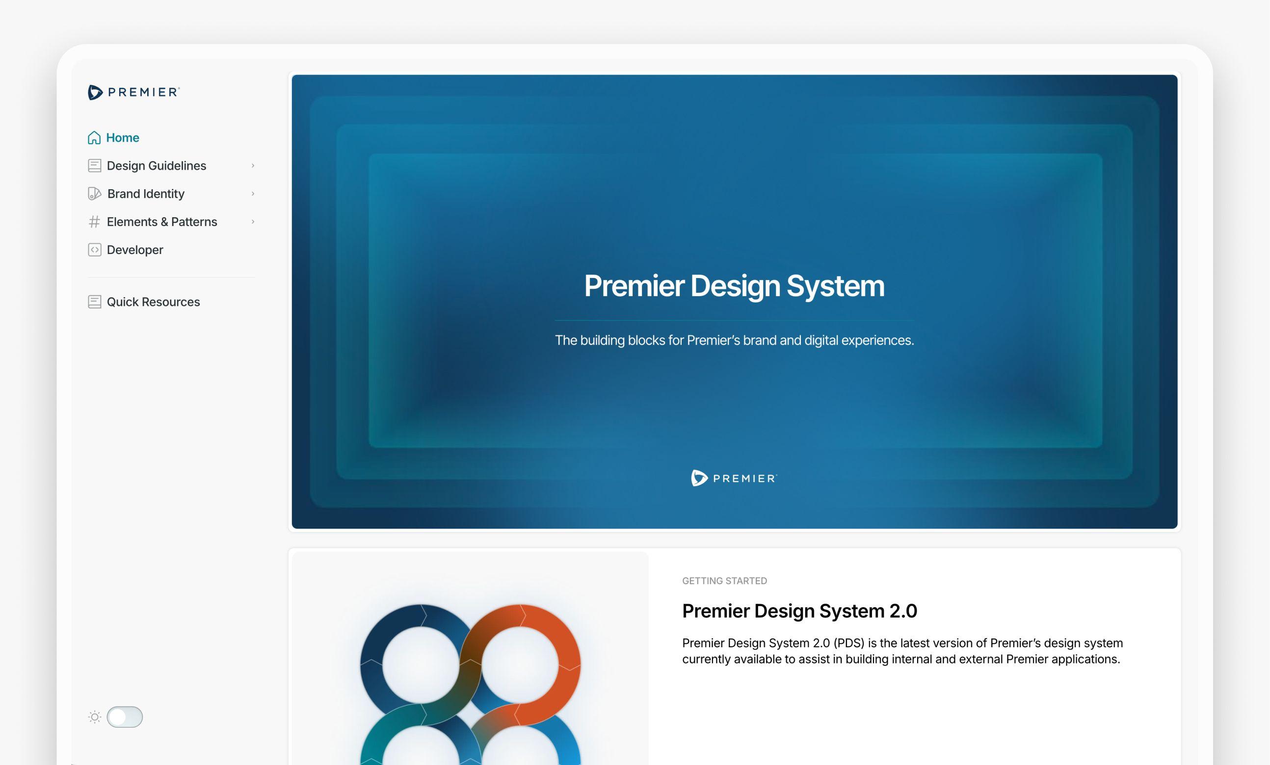 Premier Design System Website