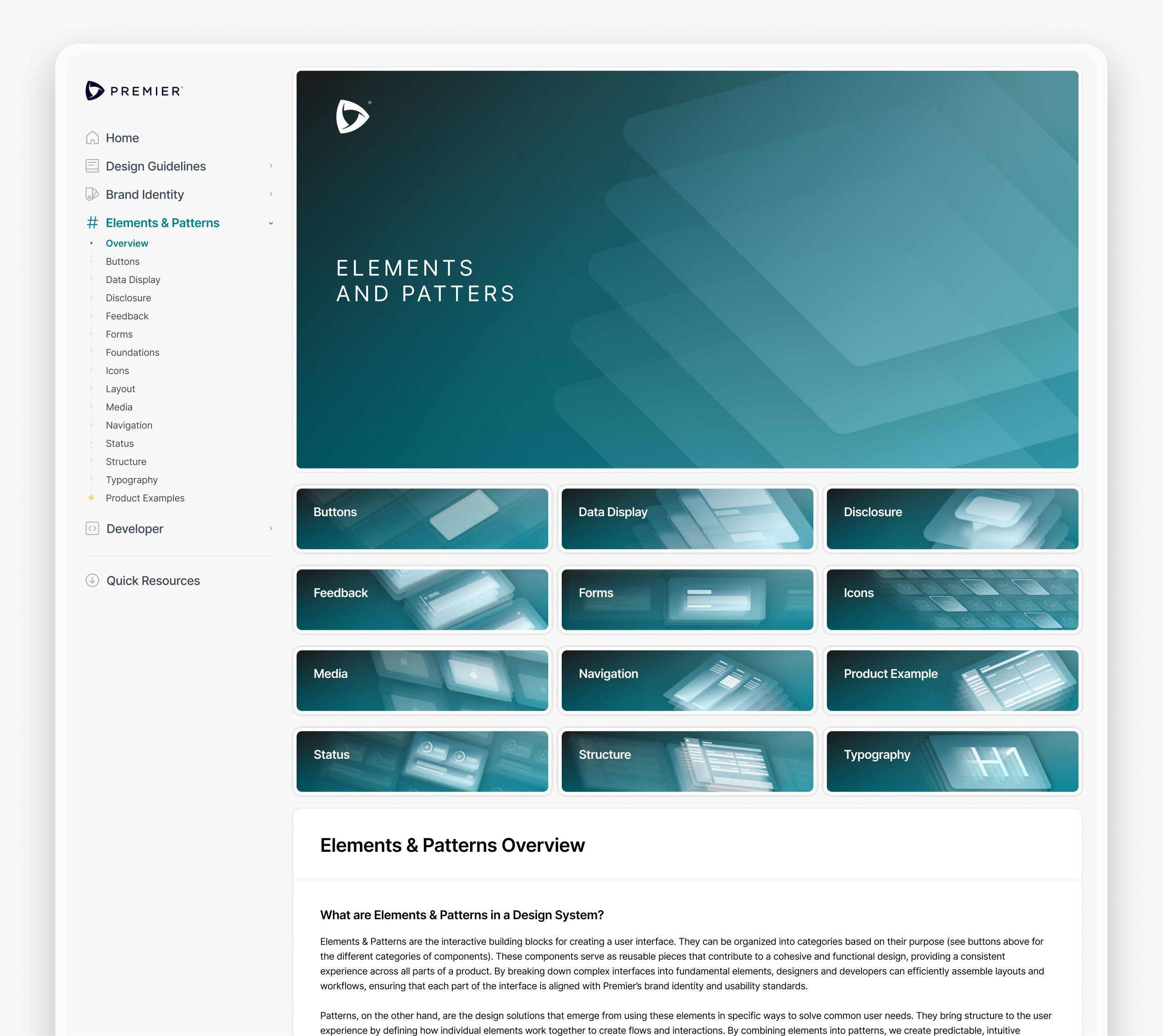 Premier Design System Website