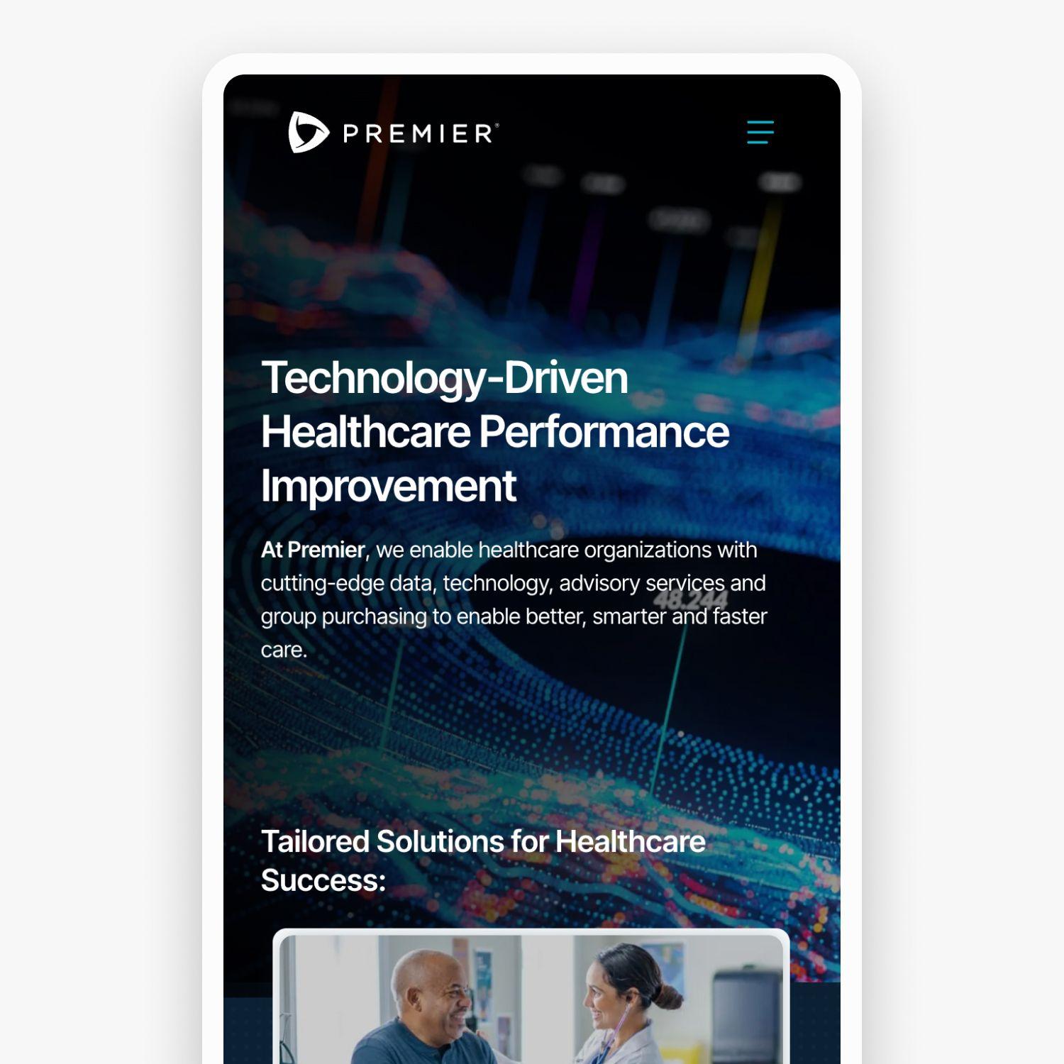 Premier home page mobile