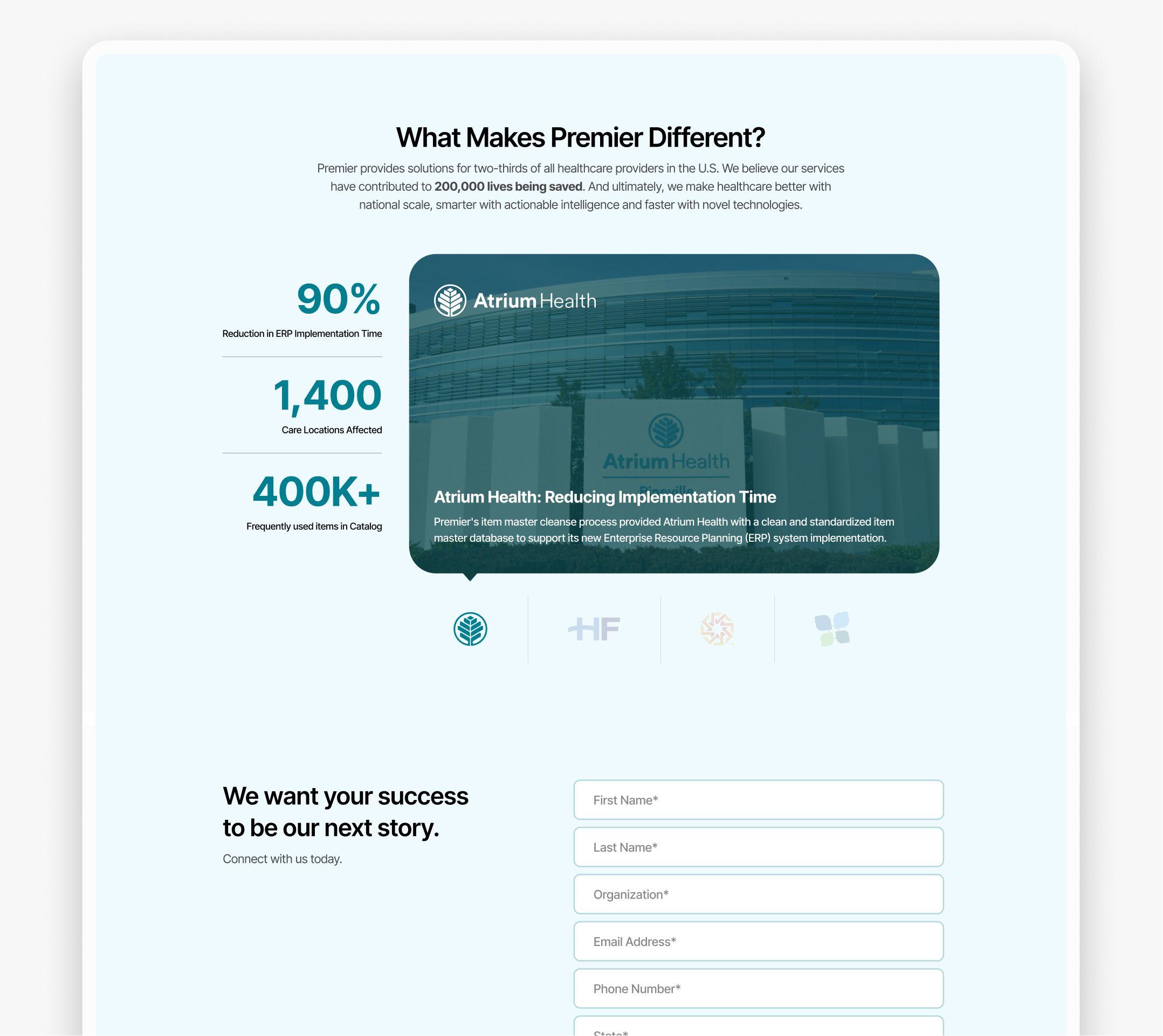 Premier website case study